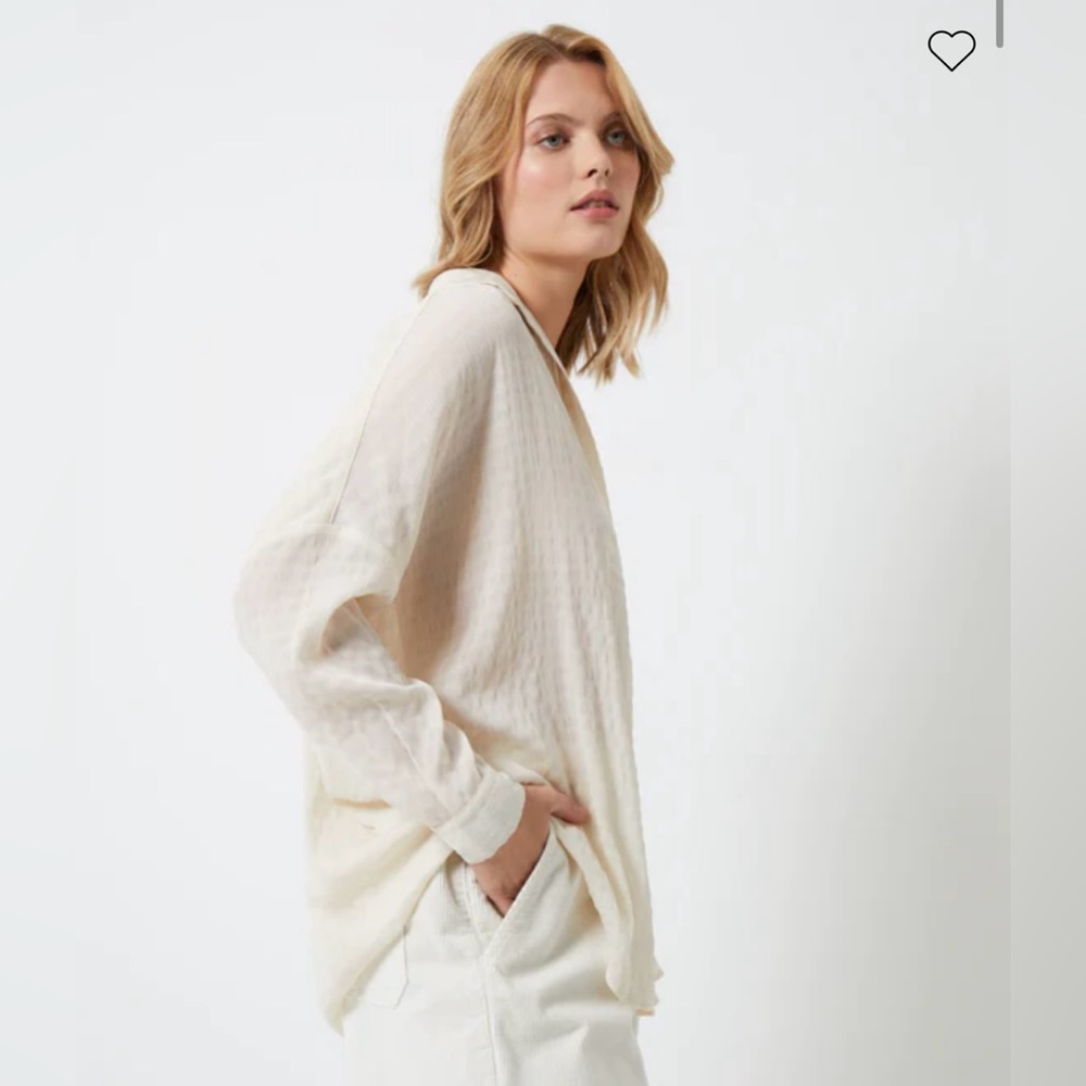 French Connection Rhodes Textured Drape Shirt - Picture 4 of 9